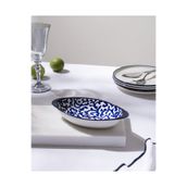 Madame Coco Reve Bleu Reneta Oval Tabak - 19 cm - Mavi/Beyaz