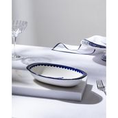 Madame Coco Reve Bleu Tierra Oval Tabak - 22 cm - Mavi/beyaz