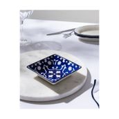Madame Coco Reve Bleu Verve Kare Tabak - 12 cm - Mavi/beyaz
