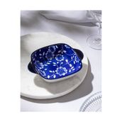 Madame Coco Reve Bleu Vista Kare Tabak - 17 cm - Mavi/Beyaz