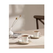 Madame Coco Vela 6 Kişilik 12 Parça Kahve Fincan Takımı - Beyaz/Gold - 90 ml