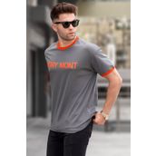 Madmext 5884 Füme Baskılı Regular Fit Erkek T-shirt