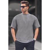 Madmext 6066 Füme Oversize Fit Basic Erkek T-shirt