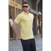 Madmext 6113 Sarı Polo Yaka Erkek T-shirt