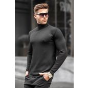 Madmext 6306 Siyah Balıkçı Yaka Erkek Triko Kazak