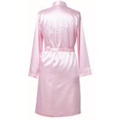 Magic Form 30427 Somon Mürdüm Düz Saten Kumaşlı Arkası Bride Yazılı Kısa Sabahlık