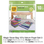 Magic Saver Bag 10'lu Vakumlu Poşet Seti 3