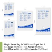 Magic Saver Bag 14'lü Vakumlu Poşet Seti 1