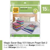 Magic Saver Bag 15'li Vakumlu Poşet Seti 2