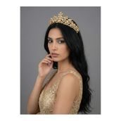 Magic Tiara Kristal Taşlı Büyüleyici Gelin Tacı - Işıltılı Düğün Saç Aksesuarı