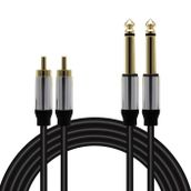 Magicvoice Ld398 2x 6.3 Mm Mono Erkek - 2x Rca Erkek 1.5 Metre Kablo