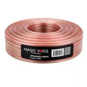 Magicvoice Mv-29556 2x0.50 mm Şeffaf Kırmızı Çizgili 100 mt Cca Hoparlör Kablosu