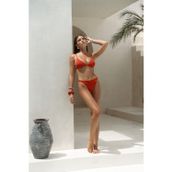 MAI STUDIOS CO. Bagus Kalın Bantlı Brezilyan Kırmızı Bikini Altı