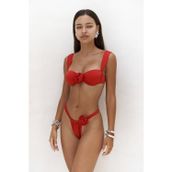 MAI STUDIOS CO. Larasis Çiçek Detaylı Kırmızı Bikini Altı