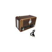 Maison Luré Retro Tasarımlı Bluetooth Hoparlör - Güneş Paneli ve USB Müzik Çalar Nostaljik Radyo
