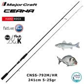 Major Craft Ceana CNSS-792M/HR Hard Rock 241 cm 5-25 gr 2 Parça Spin Kamış