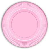 Makaron Karton Tabak, 23 cm x 8 Adet - Pembe