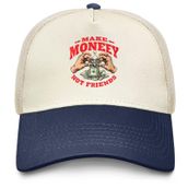 Make Money Not Friends Trucker Hat Erkekler Trendy Mesh Beyzbol Şapkası Yaz için