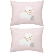 Makiteks Lama Pembe 2 Adet 50x70 cm %100 Pamuk Yastık Kılıfı