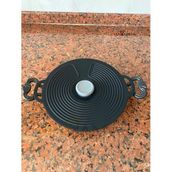 Makkam Home Silikon Tencere Kapağı, Tava Kapağı, Isı Koruyucu, Vakumlu kapak, Muhafaza kapağı (Siyah, 20Cm)