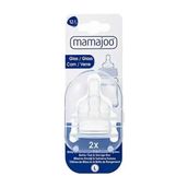 Mamajoo Silikon Cam Biberon Emziği No:2 6 Ay+ ve Saklama Kutusu