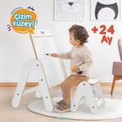 Mamatoyz Massam - MDF Beyaz Aktivite Masası +2Yaş