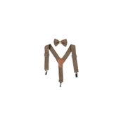 Mammakid Kahverengi Çocuk Papyon Askı Set (1-6) Yaş Uygundur
