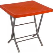 Mandella 80x80 cm Katlanır Ayaklı Turuncu Masa