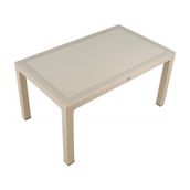 Mandella 90x150 cm Wood Camlı Çöl Beji Masa