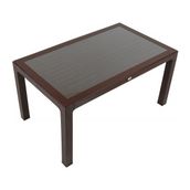 Mandella 90x150 cm Wood Camlı Kahverengi Masa