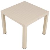 Mandella 90x90 cm Elit Rattan Çöl Beji Masa