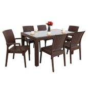Mandella Elit 90x150 cm 2 Elit Koltuk 4 Elit Sandalye Camlı Masa Takımı