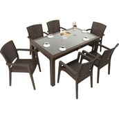 Mandella Elit 90x150 cm Kahverengi Camlı Masa