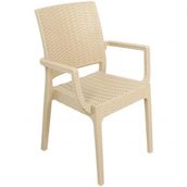 Mandella Zeus Rattan 4 Adet Çöl Beji Bahçe Sandalyesi
