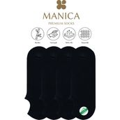 MANICA Erkek Bambu Sneaker Çorap 4 Çift - Siyah - 41 - 44