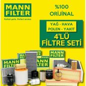 Mann Filter Fiat Egea 1.3 Euro 5 2016-2020 4'lü Filtre Bakım Seti