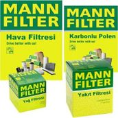 MANN-FILTER Opel Vectra C 1.6 Filtre Bakım Seti 2003-2008 4Fk Hava-Yağ-Yakıt-Karbonlu Polen
