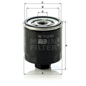 Mann W712/52 Yağ Filtresi