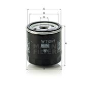 Mann W712/75 Yağ Filtresi