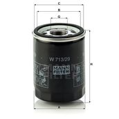 Mann W713/29 Yağ Filtresi