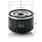 Mann W75/3 Yağ Filtresi