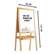 Manyetik Çift Taraflı Ahşap Yazı Tahtası (3 Adet)