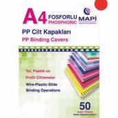 Mapi A4 450 mic 50'li Kırmızı Kum Desen Opak Cilt Kapağı