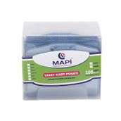 Mapi Kart Poşeti Oval Şeffaf Şeritli 100 Lü Şeffaf 910 10 02