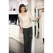 Maranda 6122 Bej Kışlık Örme Kadın Pijama Takımı