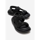 Marcokids Kız Çocuk Siyah Günlük Taş Baskılı Sandalet Filet