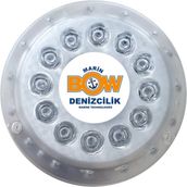 Marin Bow Tekne, Yat Su Altı Aydınlatması Yuvarlak 12 LED 12/24V - Mavi