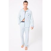 MARISILK™ Premium Dokuma Uzun Kollu Uzun Paçalı Erkek Pijama Takımı