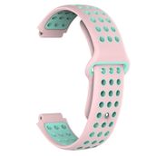 Markacase Garmin AppRoach S20 S5 S6 Uyumlu Delikli Silikon Kordon - Pembe - Yeşil