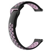 Markacase Garmin Approach S40 Delikli Spor Silikon Kordon Siyah Pembe